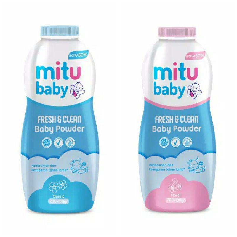 MITU BABY POWDER 200GR + 100GR