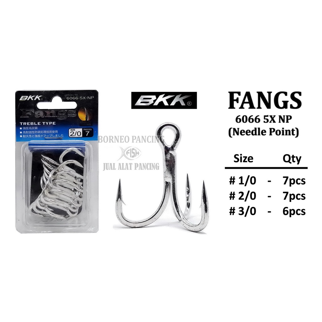 Treble Hook BKK FANGS 6066 5X NP