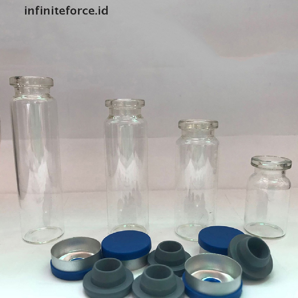 10pcs Botol Injeksi Obat Bahan Kaca