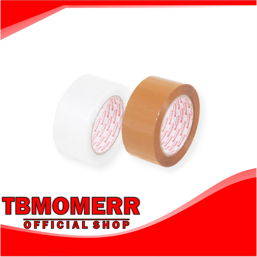 

OPP Tape Core Orange Premium 2 INCH 100 Yard Borneo Bening - Coklat - Lakban Borneo Premium / PCS