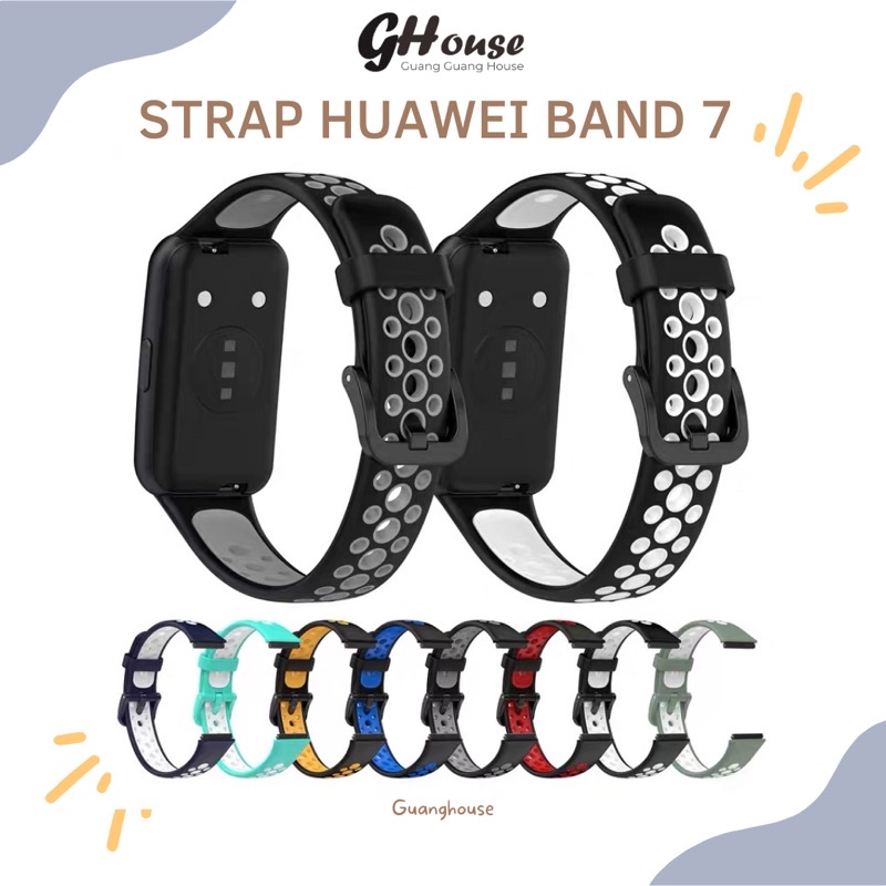 Strap Huawei Band 7 NKEI Color Tone Tali Pengganti Huawei Band 7 Silicone Sport