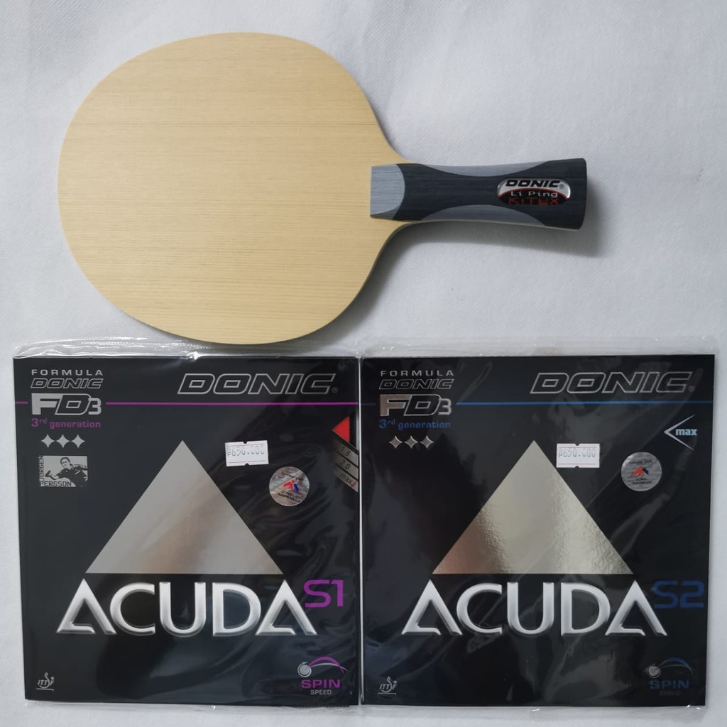 DONIC - Bat Pingpong Donic Liping Kitex + Karet Acuda Set