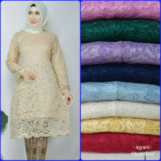 Atasan tunik brokat dewasa / Baju tunik brokat / baju kebaya modern