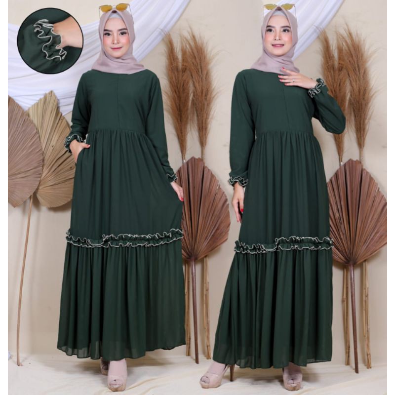 BISA COD GAMIS WILONA / GAMIS CERUTI TERBARU 2020 / BUSUI  ADA KANTONG SAMPING