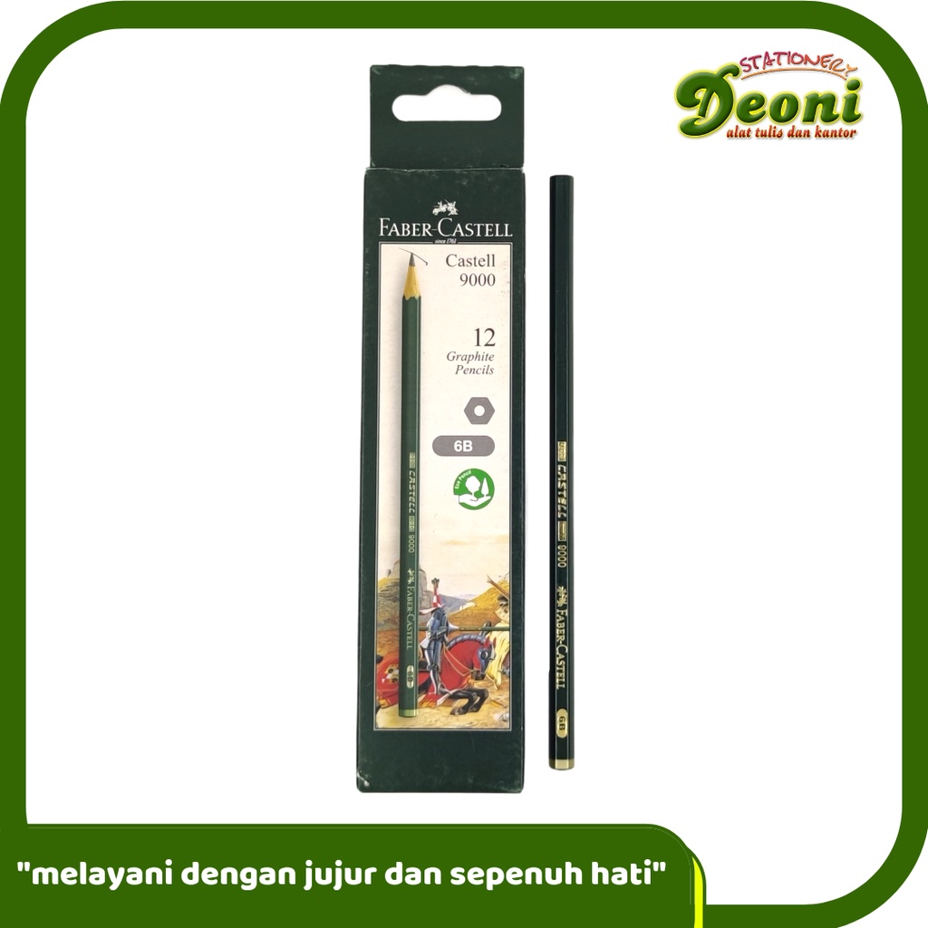 

FABER-CASTELL Castell 9000 Pencil 6B Pensil 12pcs