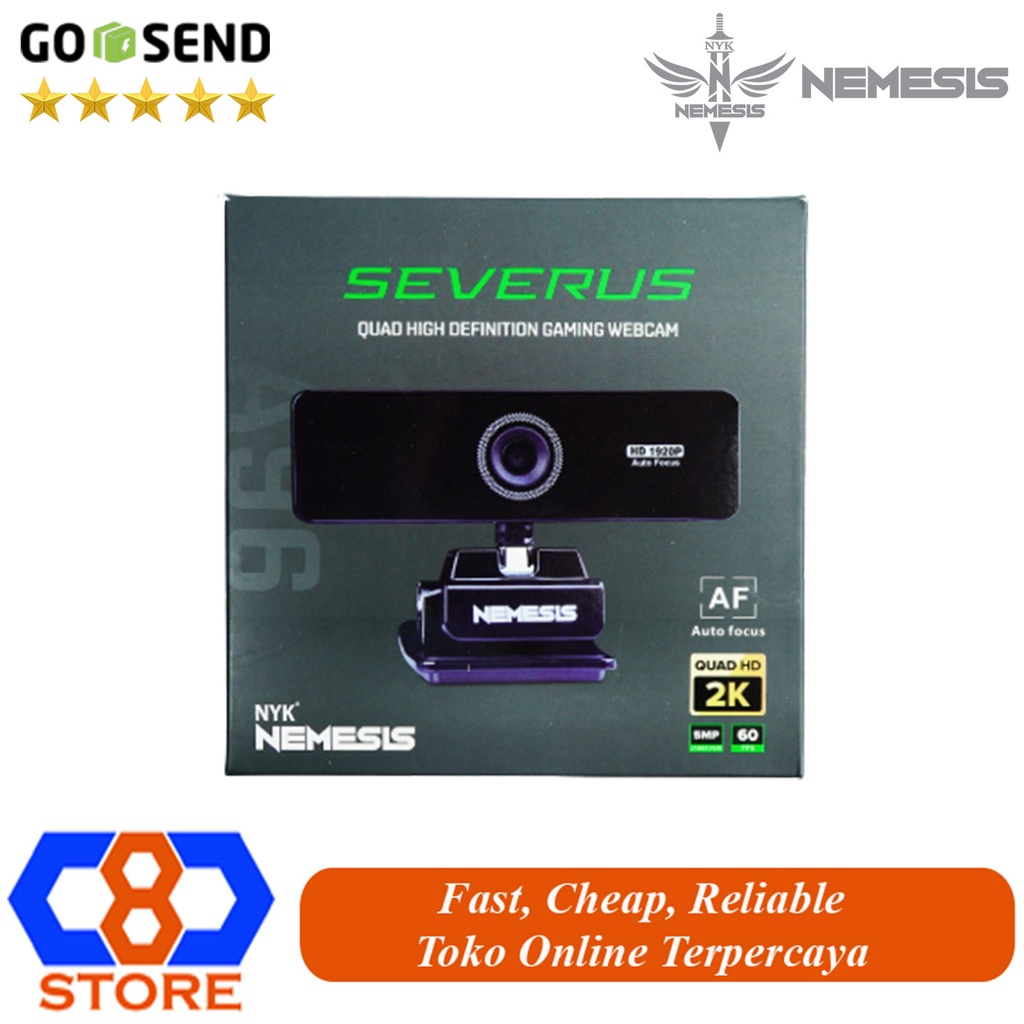 WEBCAM NYK A96 SEVERUS QHD 2K 5MP 60Fps AUTO FOCUS RESMI ORIGINAL