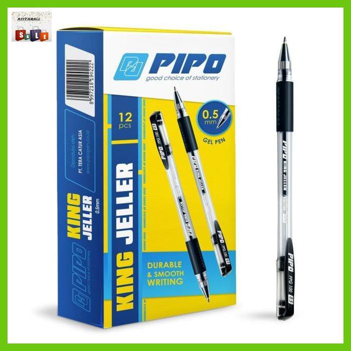 

Silutala- Ppg100 Polos Pulpen Pipo Gp King Jeller Tinta Hitam Tahan Air 12Pcs -Ori.
