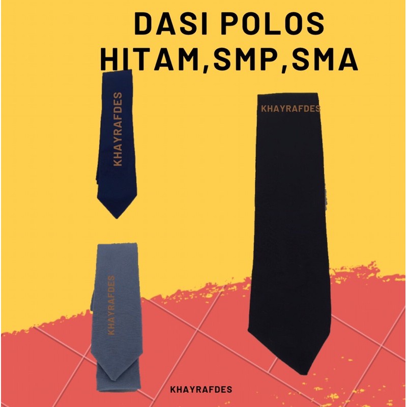 Dasi sekolah polos tanpa logo SMP SMA/dasi biru/ dasi abu-abu