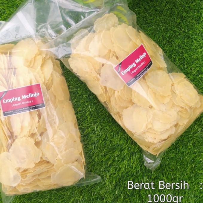 

[VnT⭐ Emping Melinjo Mentah 1kg super tipis Asli Khas Limpung harga bersaing