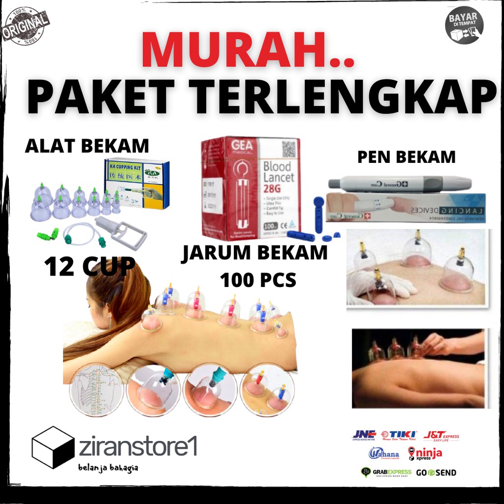 PROMO ALAT BEKAM ISI 6 -12 KOP ANGIN SEDOT DARAH KOTOR MASUK ANGIN TANPA KERIK + JARUM & PEN BEKAM
