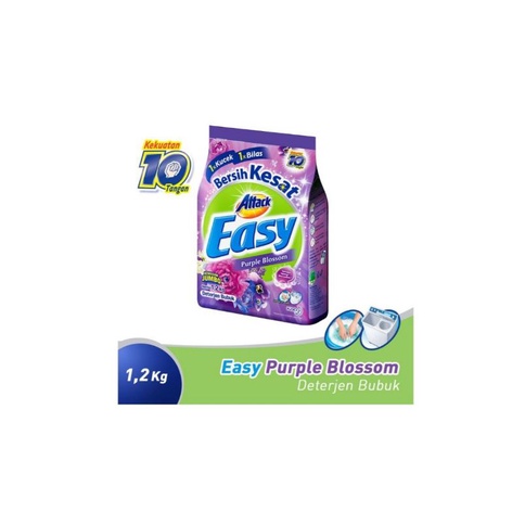 kao Attack easy purple blossom detergen bubuk 1.2kg