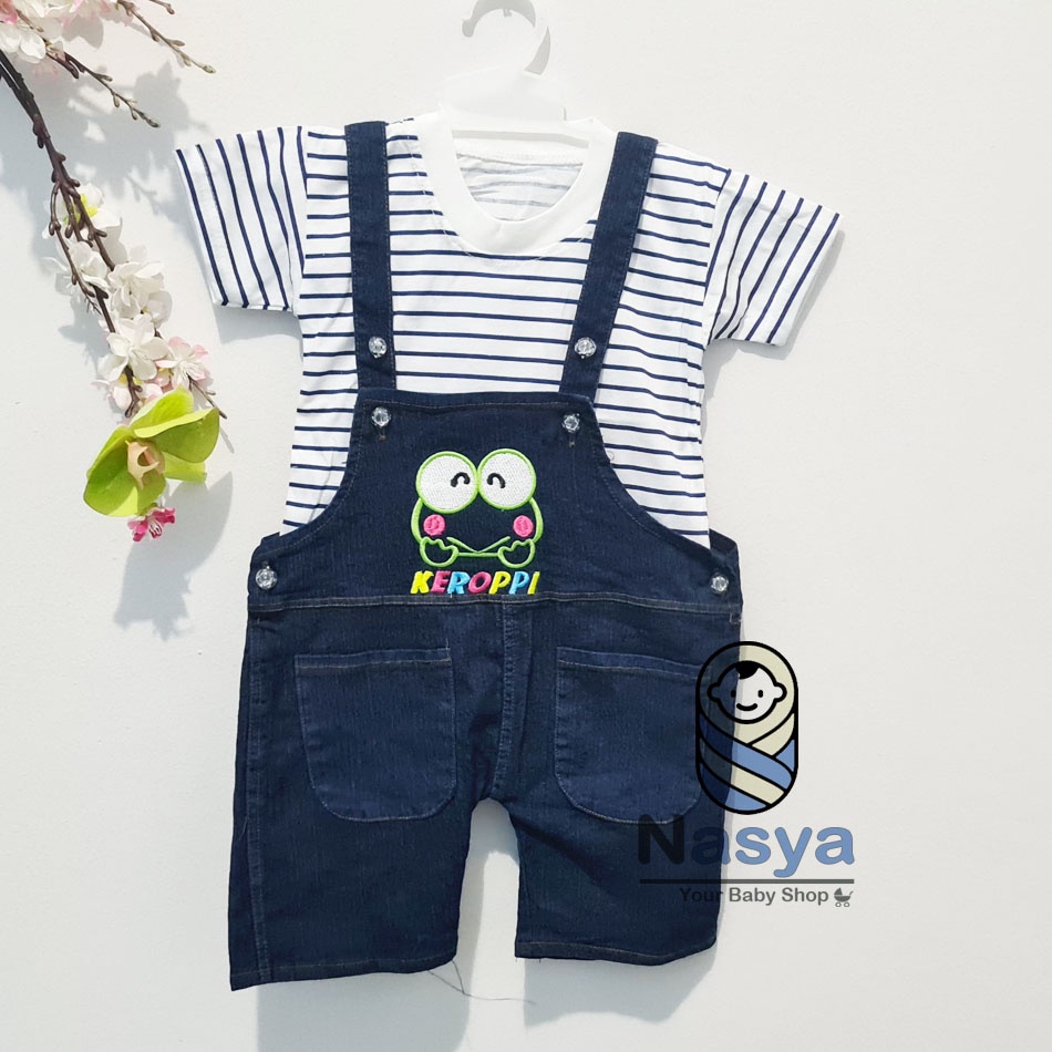 [MK-003] Baju Kodok Jeans Popeye Anak Perempuan/Laki-laki (3-9 bulan)