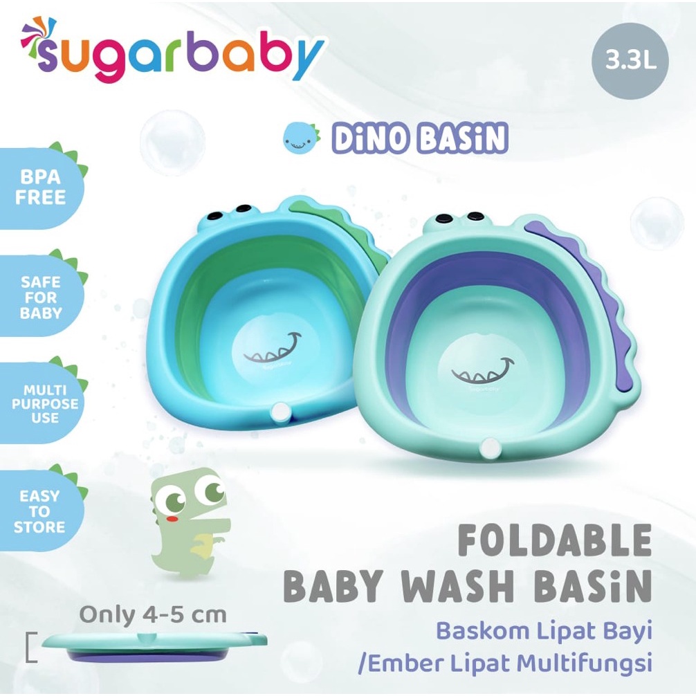 Sugar Baby Foldable Baby Wash Basin DINO SERIES