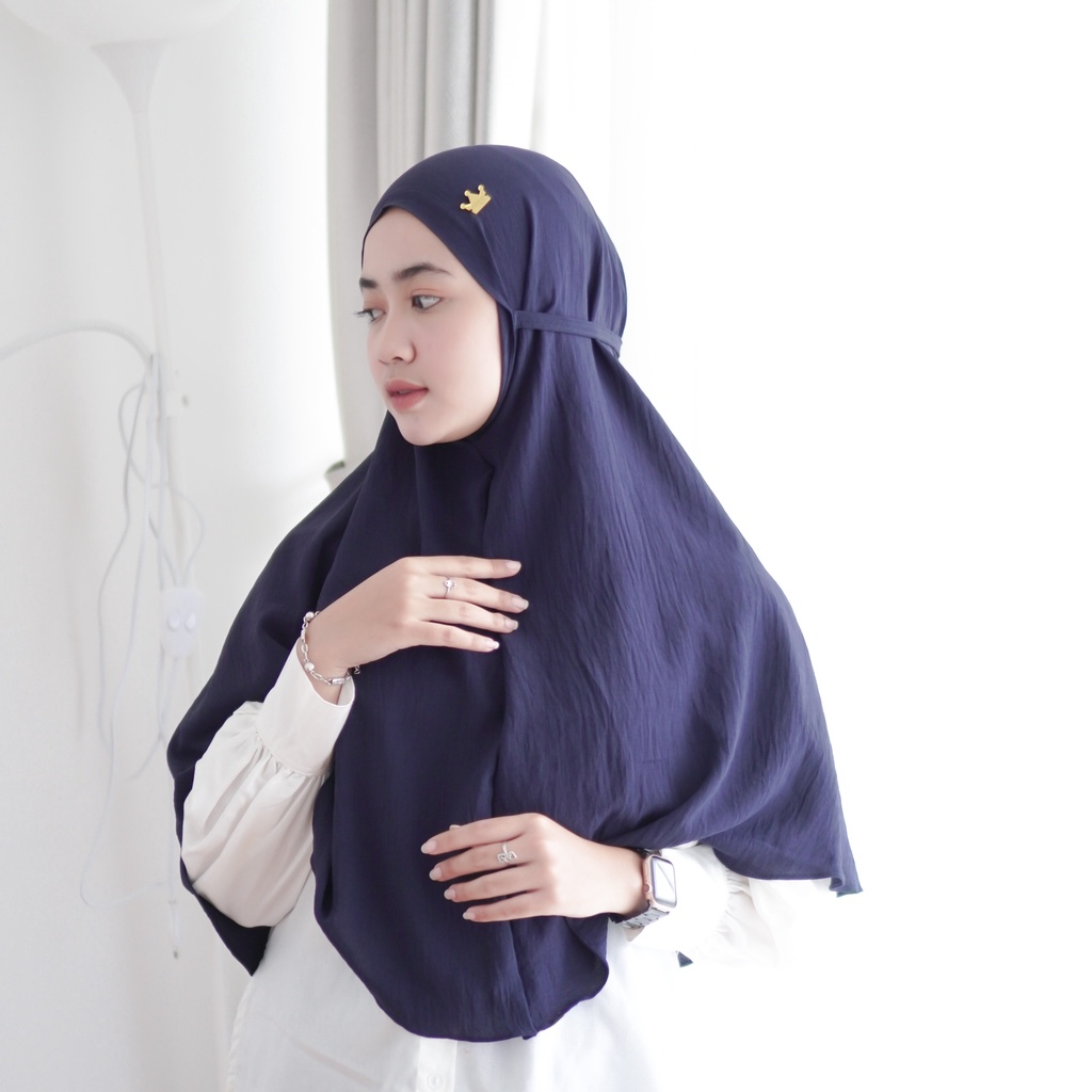 Jilbab Bergo [Crincle Airflow Premium] Ukuran 75 x 90 cm / Kerudung Instan By Glamour Hijab-3