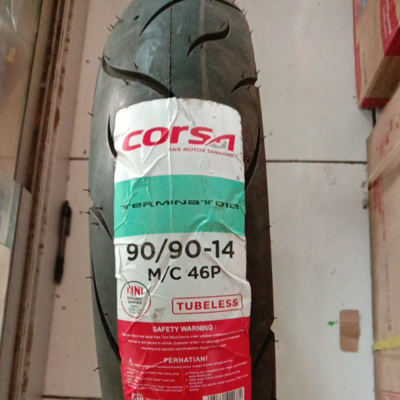 Ban Donat CORSA TERMINATOR Ring 14 (70/80/90/90-14) Tubles Ban Luar Motor Matik Beat Vario Mio Tubel