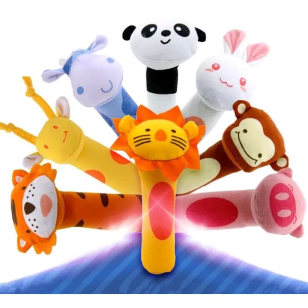 Mainan Bayi Rattle Bayi Rattle Stick Boneka Bunyi