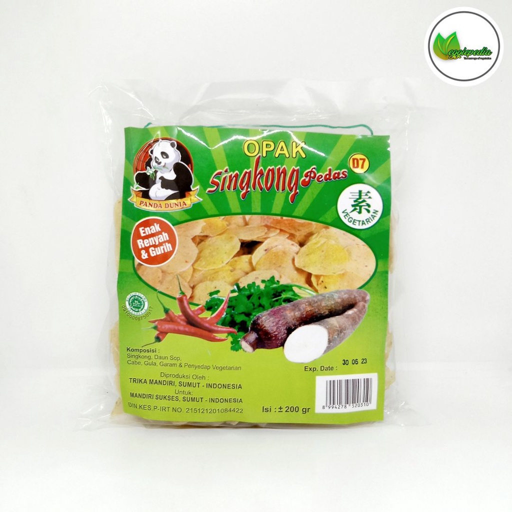 

Opak Singkong Pedas Mentah Panda Dunia Vegan & Vegetarian