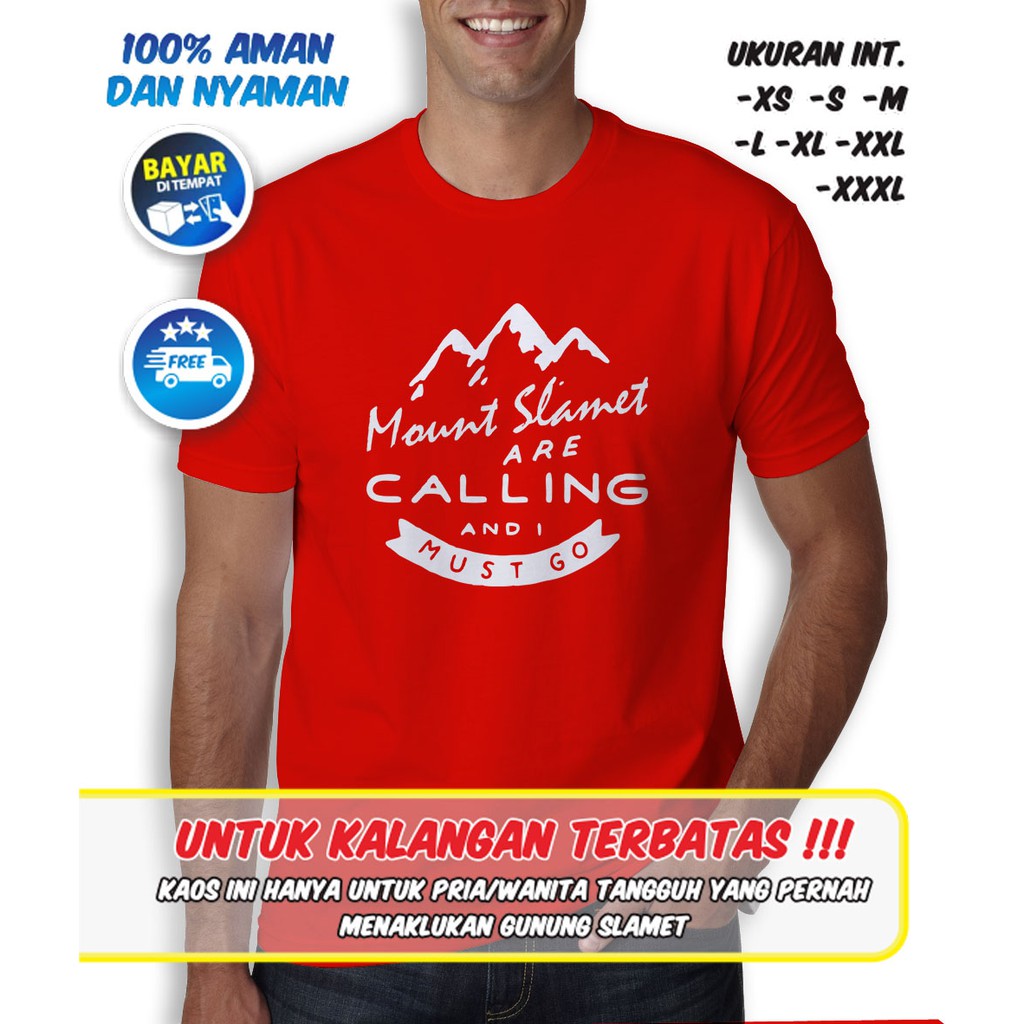 KAOS ADVENTURE PRIA - PENDAKI - OUTDOOR - BAJU DISTRO - GUNUNG SLAMET - LBSK OUTSHIRT  (190716)