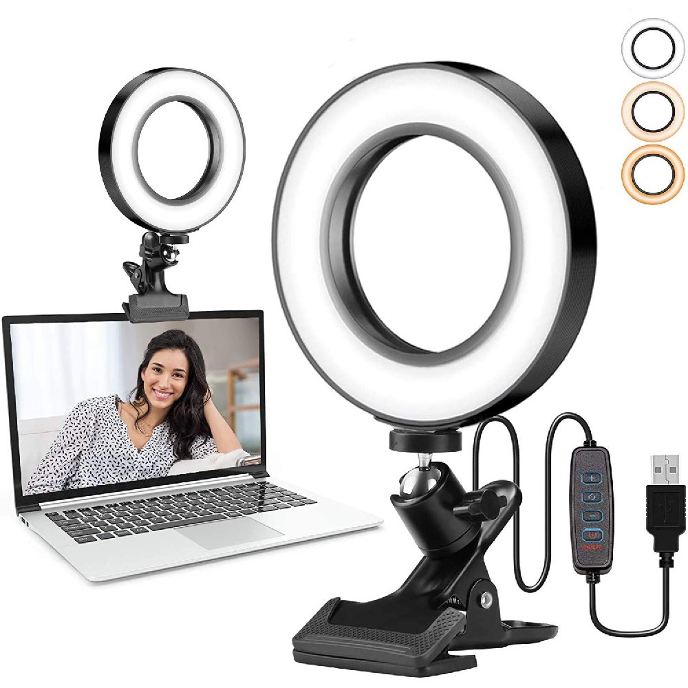 AKN88 - Professional 6-inch Desk LED Ring Light - Penerangan Untuk VLOG