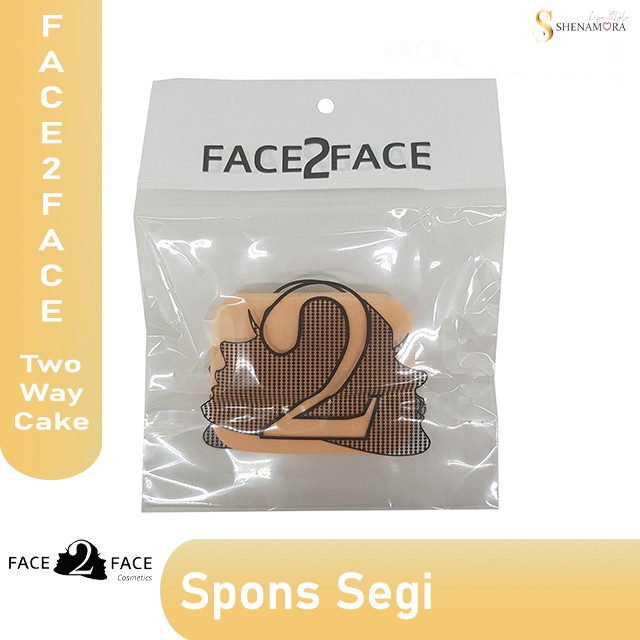 Face 2 Face Spon Bedak Pada Segi / Two Way Cake Sponge