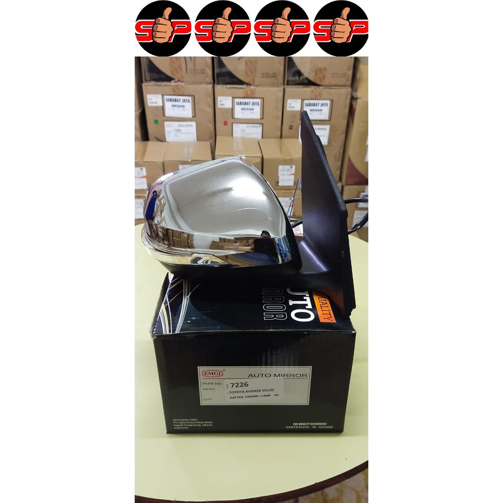 KACA SPION AVANZA VELOZ 2013 KIRI CHROME LAMPU EMGI