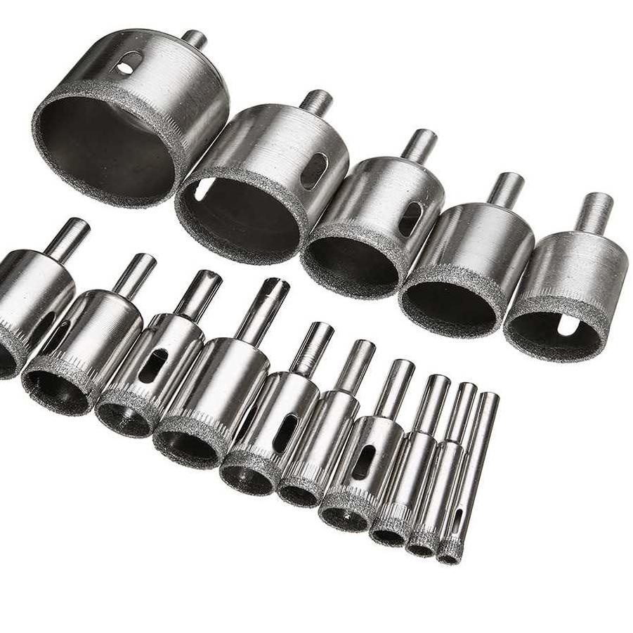 Promo Diskon➽ ➽ Mata Bor Diamond Coated Hole Drill Bit 6mm-50mm 15PCS / Mata Bor Keramik Granit Kaca