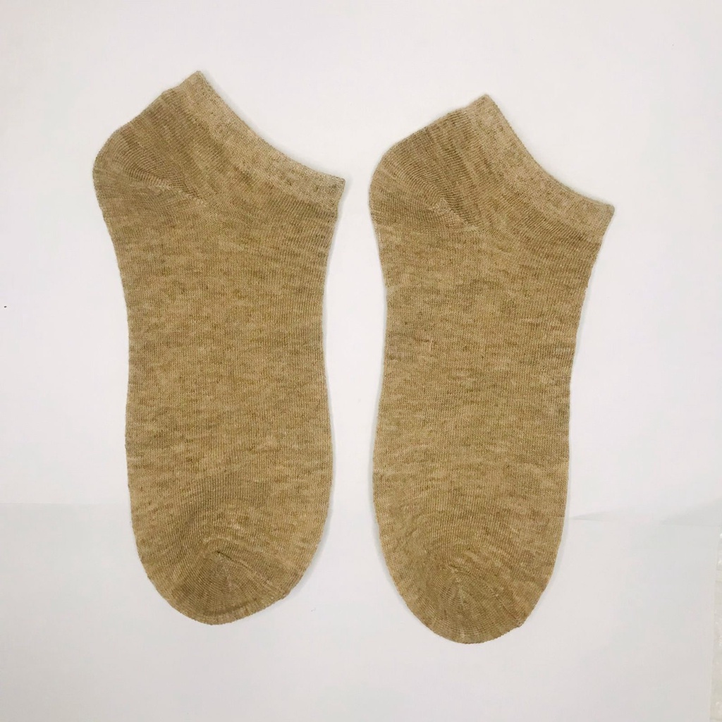 ⭐Bobastore⭐ R108 Kaos Kaki Polos Wanita KaosKaki Spandek Pendek Korea Murah Short Socks-MOTIF 2 KHAKI