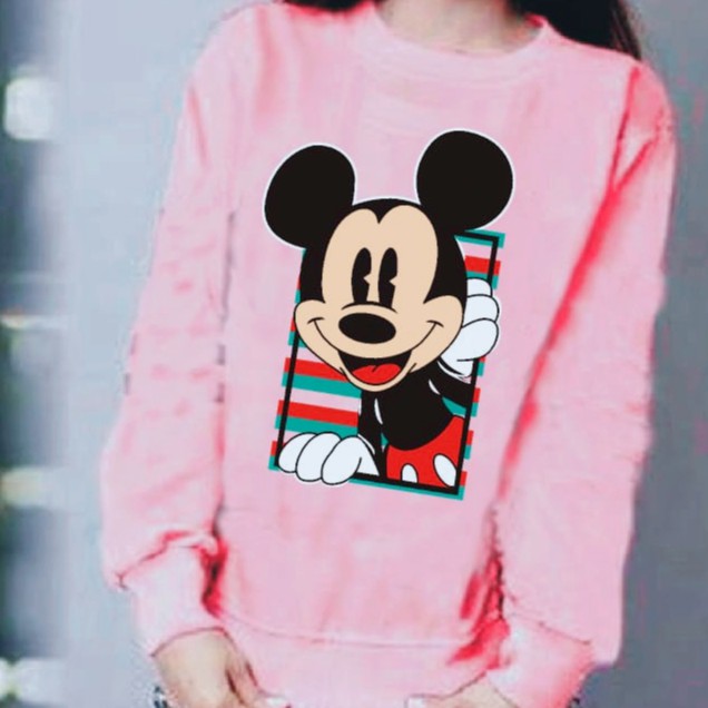 LEANA58 SWEATER WANITA MICKEY KOTAK