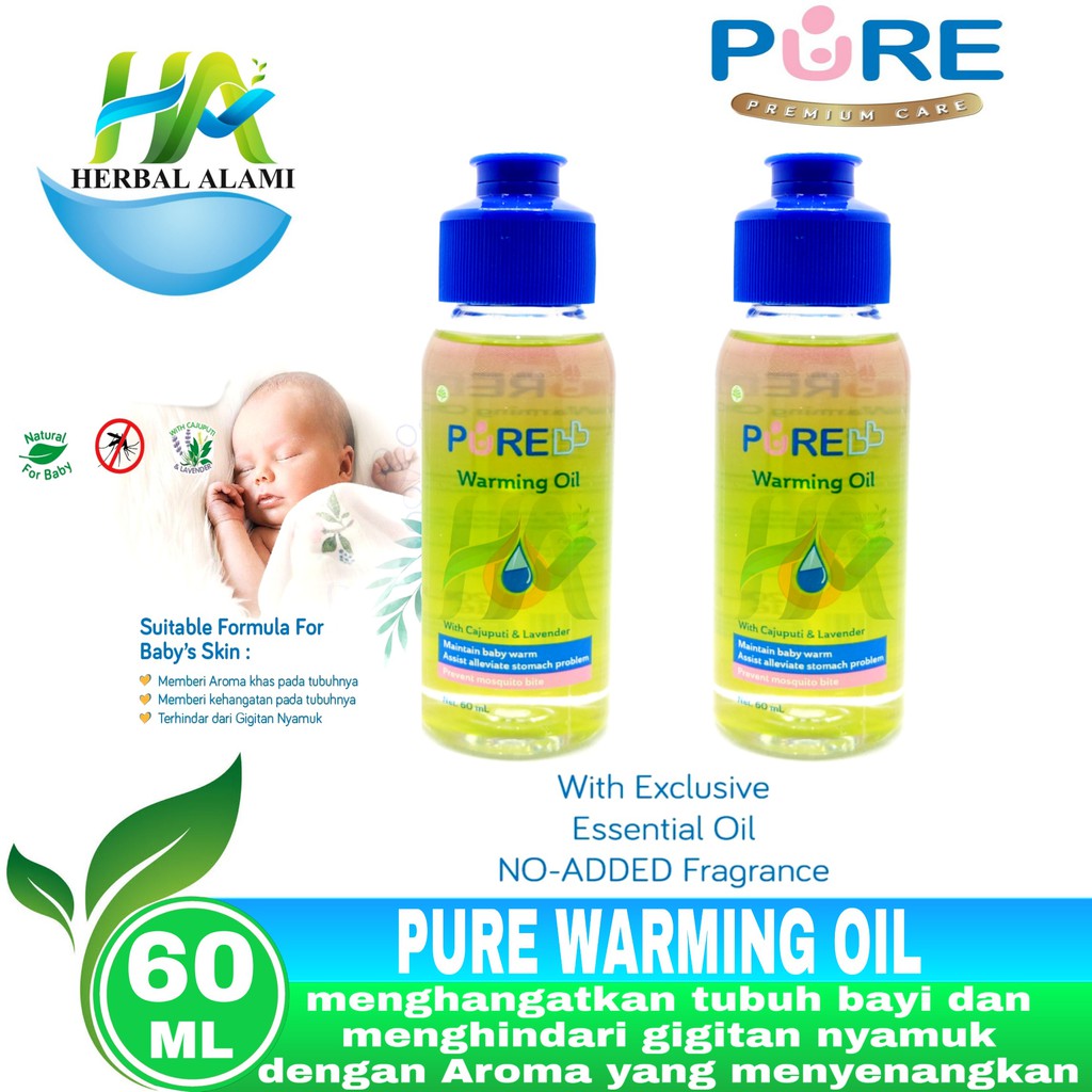 Pure Baby Warming Oil 60ml - Minyak Telon