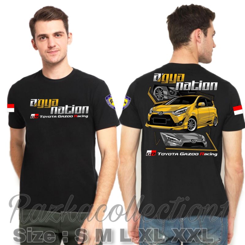 Kaos Toyota Agya / Kaos Agya Club / Baju Kaos Agya Racing / Baju Kaos Otomotif Toyota Agya Club Indo