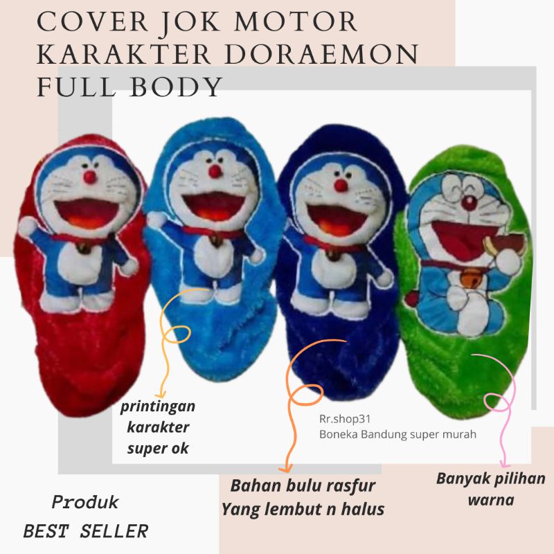 Sarung jok motor karakter doraemon/cover jok motor/cover jok motor karakter doraemon