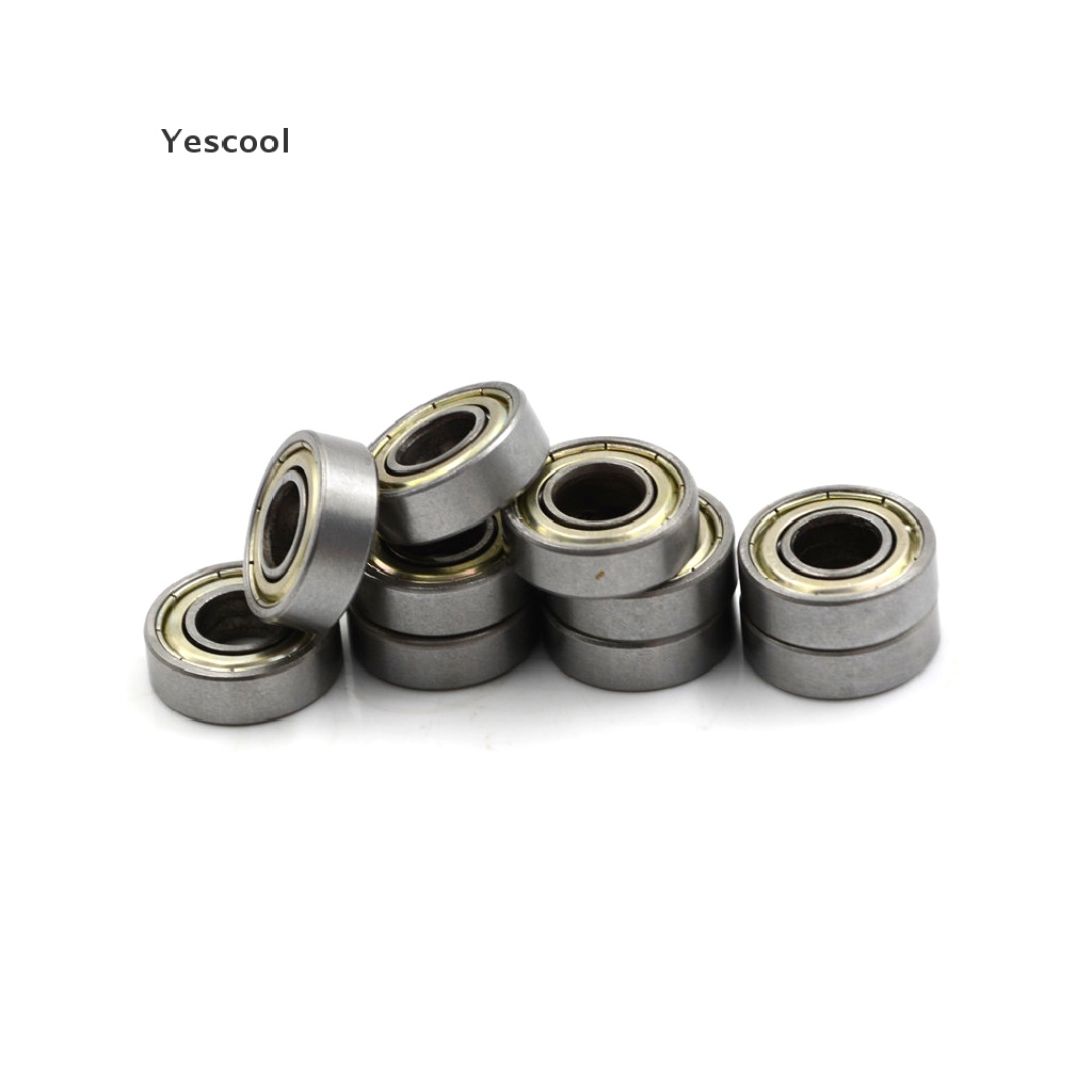 Yescool 10pcs 698Z Bola Bearing Deep Groove Radial Ukuran 8mm x 19mm x 6mm