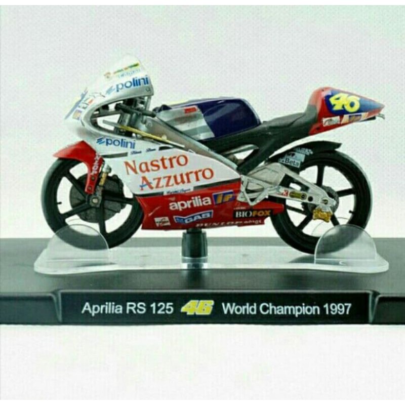 Diecast miniatur motogp valentino rossi aprilia 1997