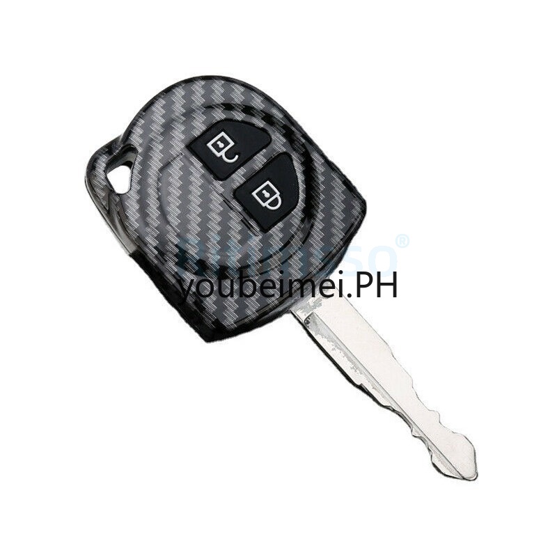 Case Remote Kunci Mobil 2 Tombol Bahan ABS Karbon Untuk Suzuki SX4 Swift Grand Vitara Liana