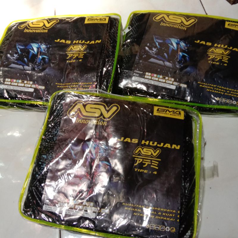 jas Hujan ASV KARET CARBON pvc original anti rembes