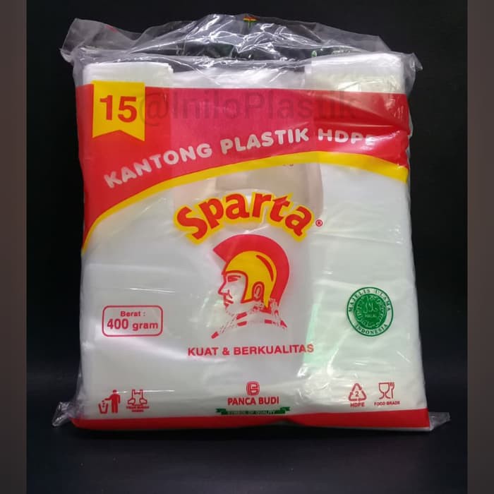 Kantong Plastik Hdpe 400 Gram – Kantong Plastik Sparta – Sparta Ukuran 15 / Sparta Ukuran 24