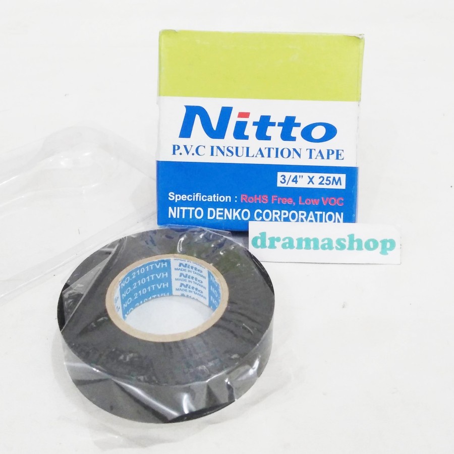 Solasi lakban Isolasi Listrik PVC Insulation Tape Nitto 3/4 25m 25 m