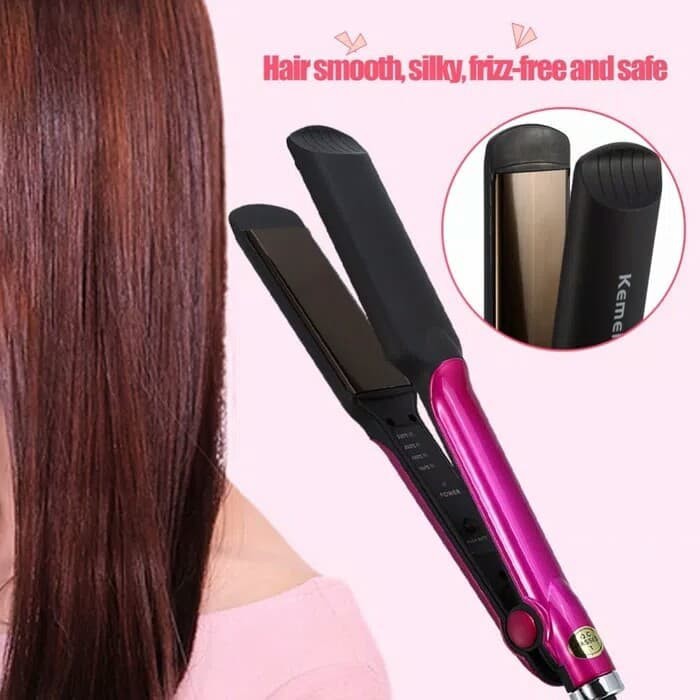 Catokan Rambut Kemei KM 531+ FREE 3 PC PENSIL ALIS  Electric Hair Straightener Temperatur Suhu