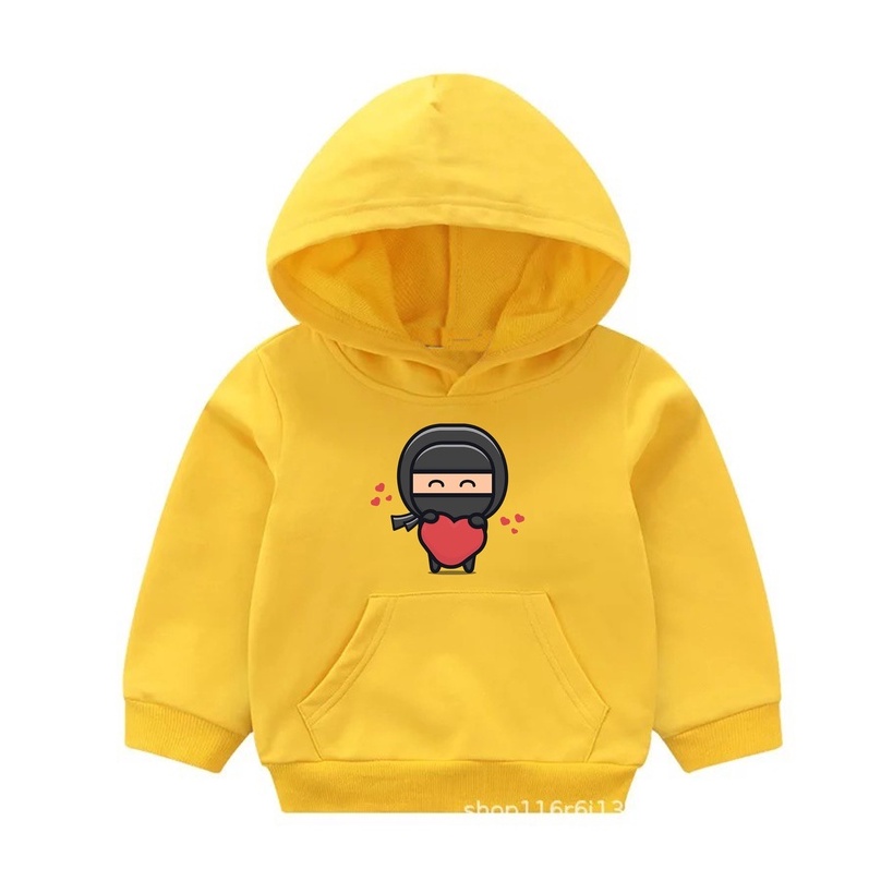 Hoodie Anak ninja love Sweater Anak Fleece Pakaian Anak