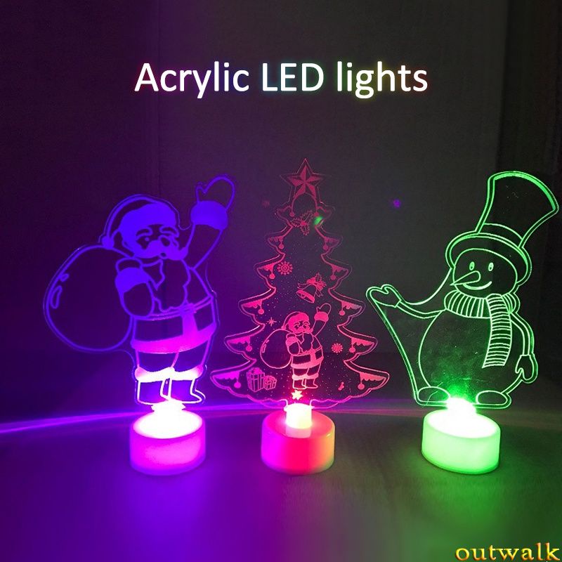 Lampu Led Warna-Warni Bahan Akrilik Untuk Dekorasi Natal