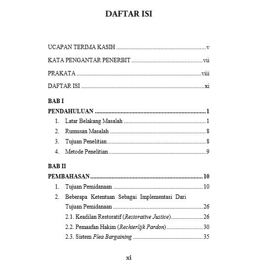 Buku Penerapan Dan Implementasi Tujuan Pemidanaan