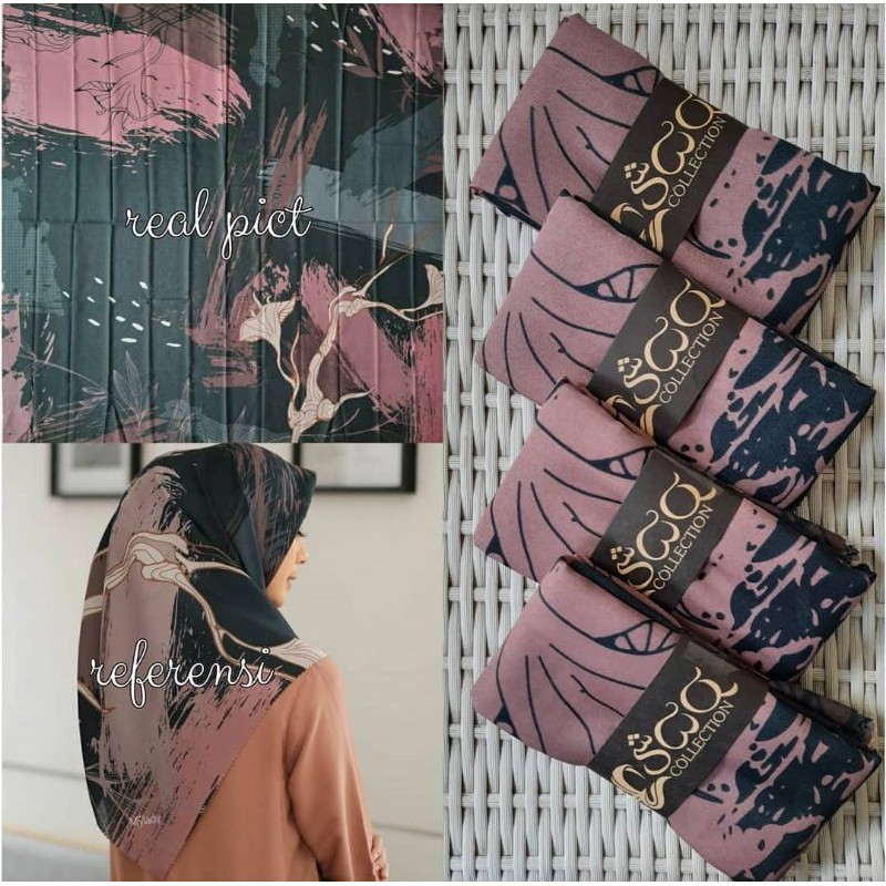Hijab Segi Empat Motif / Segi Empat Motif / Hijab Voal / Hijab Motif / Kerudung Motif / Segi Empat