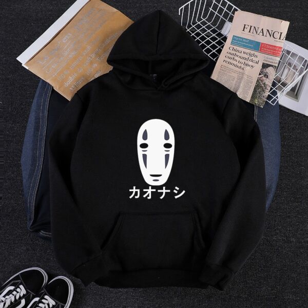 Sweater Hoodie KAONASHI Anime NO FACE SPIRITED Hitam Jumper Pria Wanita Size S M L XL XXL XXXL