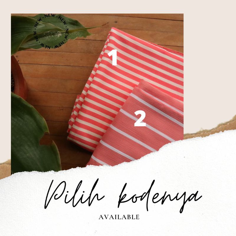 Jilbab segiempat syari motif garis