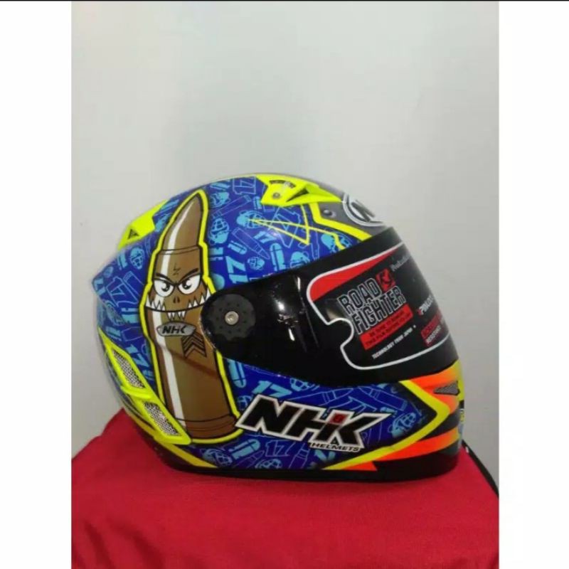 Helm Nhk Gp-pro KAREL yellow flou/blue