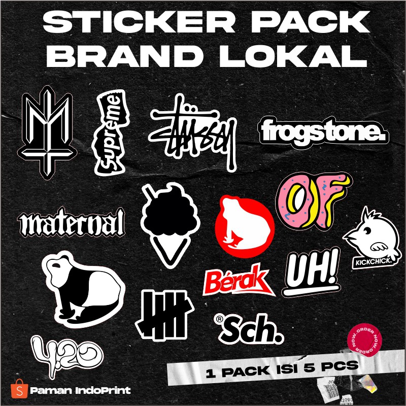 

STIKER PACK BRAND PWG TDH MATERNAL BERAK SUNDAY SUNDAY FAMILIAS BLOODS