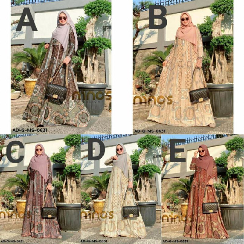 FASHION MUSLIM WANITA GAMIS ORI NINOS MAXY TERBARU LEBARAN 2022