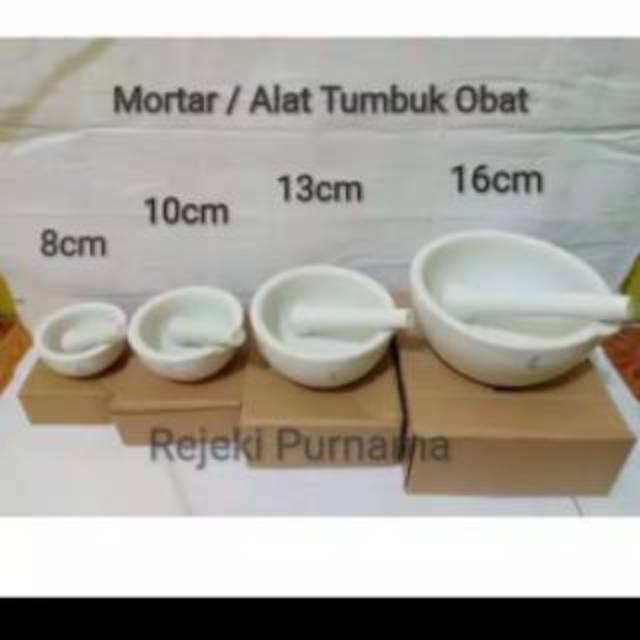 Mortar dan alu 13 cm original