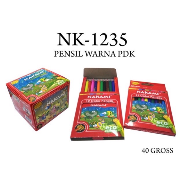 

Pensil warna anak isi 12 warna kelir pencil coloring nakami bpensil gambar mewarnai anak Paud TK SD