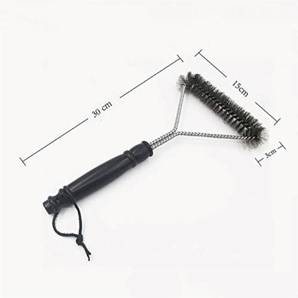 Solighter BBQ Brush Barbecue Scraper Pembersih Panggangan Tahan Lama Kawat Stainless Steel